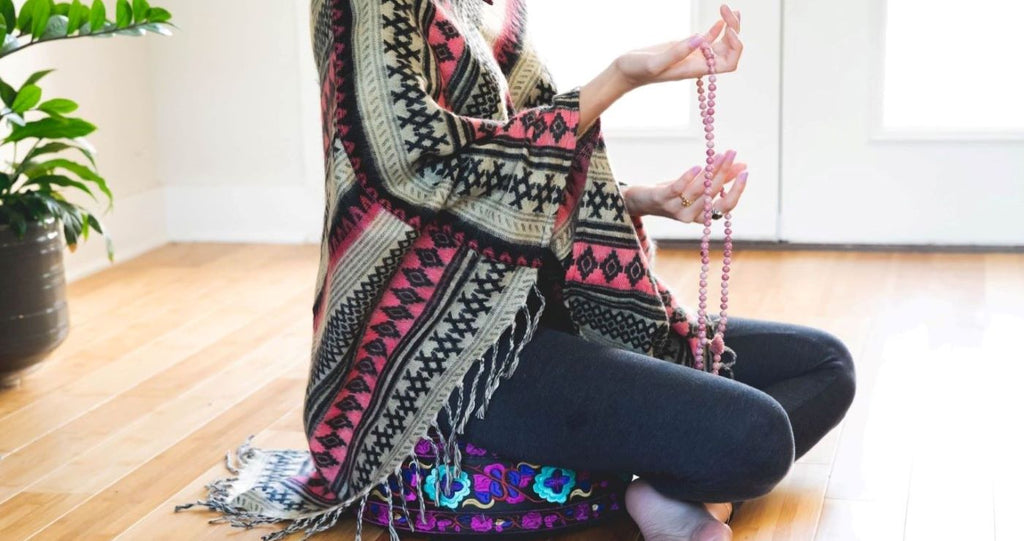 Pink Gemstone Mala Necklace also known as prayer beads that contain 108 beads, great for repeating mantras or prayers while you sit and meditate. This mala bead necklace can be worn around the neck hanging or wrapped around your wrist several times.