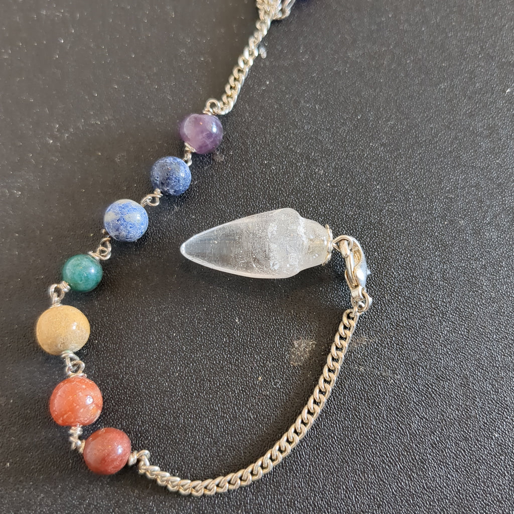 P5 Clear Quartz Chakra Pendulem
