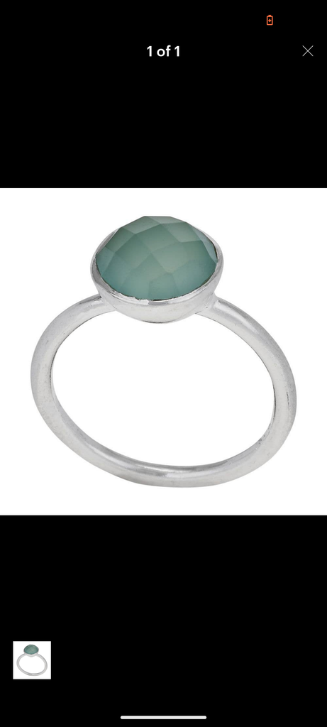 TR99 - Faceted Chalcedony Ring