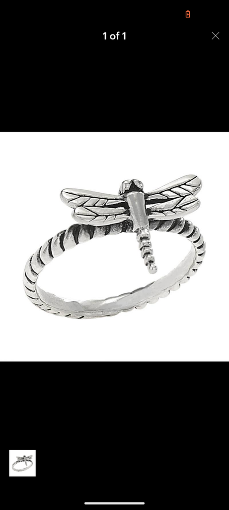 TR655- Silver Dragonfly Ring