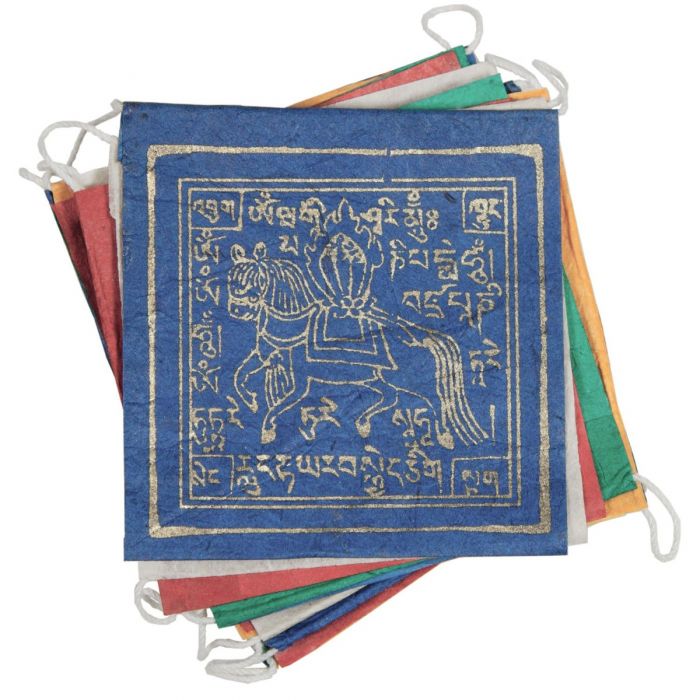 Miniature Tibetan Prayer Flag "Windhorse Signs" - Everyday Zen Gifts