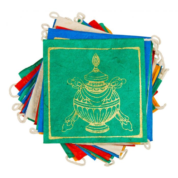 Miniature Tibetan Prayer Flag "Auspicious Signs" - Everyday Zen Gifts