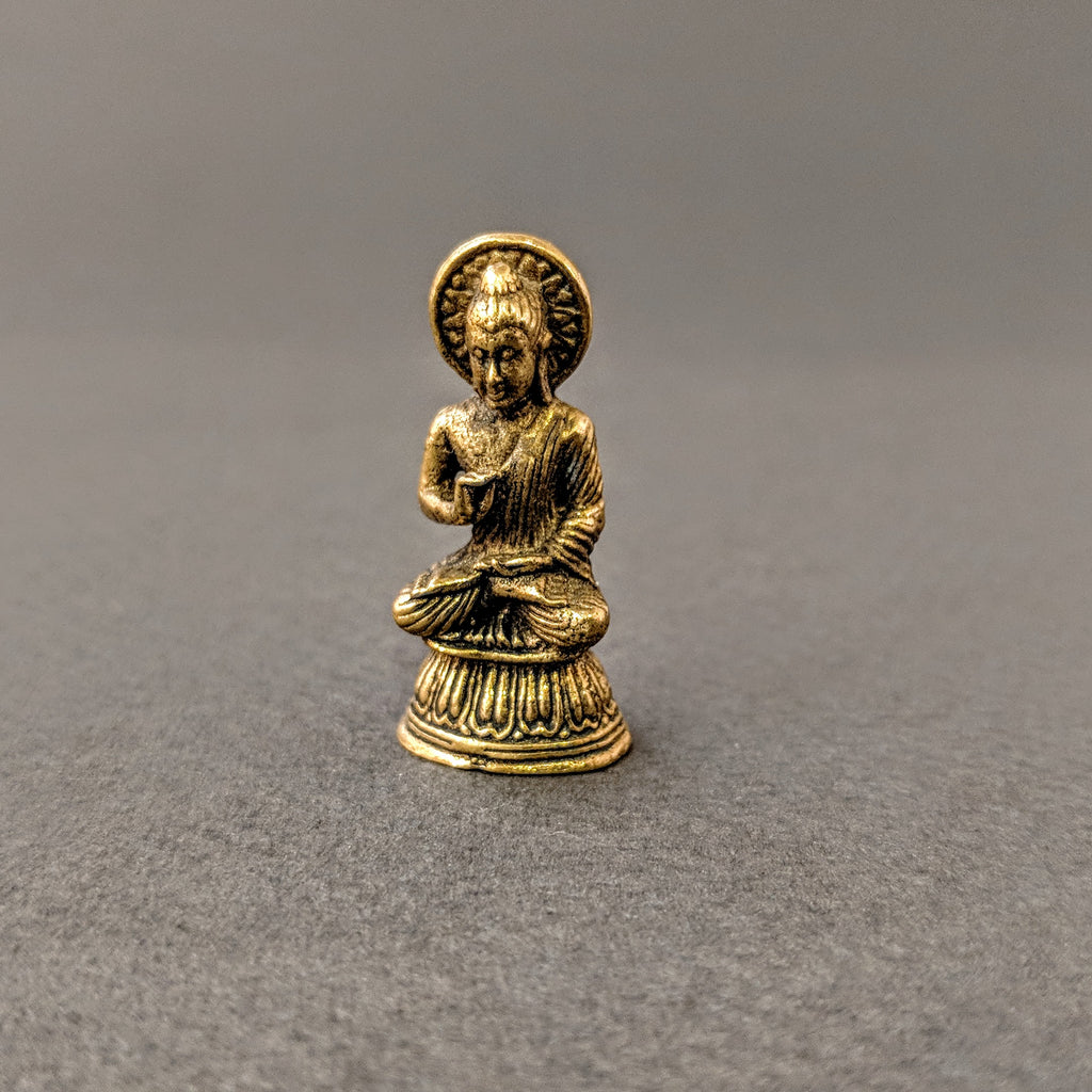 Brass Chakra Buddha Miniature Statue