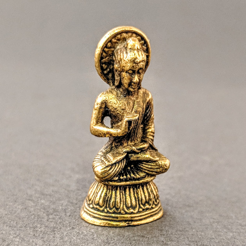 Brass Chakra Buddha Miniature Statue