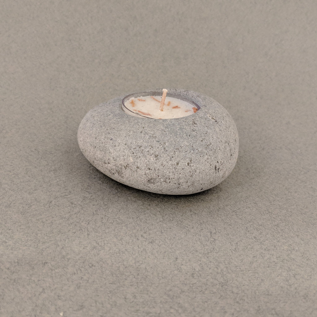 Zen Natural Stone Single Candle Holder - Everyday Zen Gifts