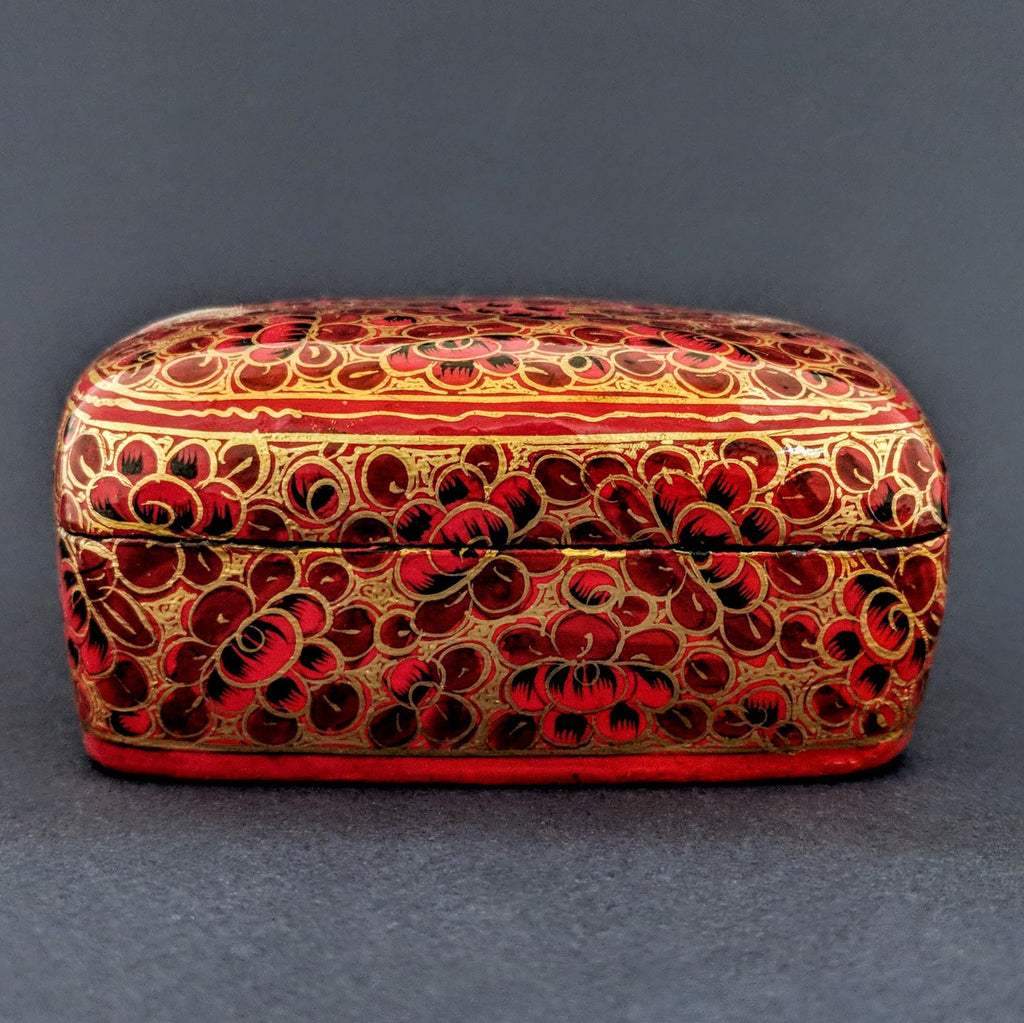 Hand-Painted Medium Red & Gold Box