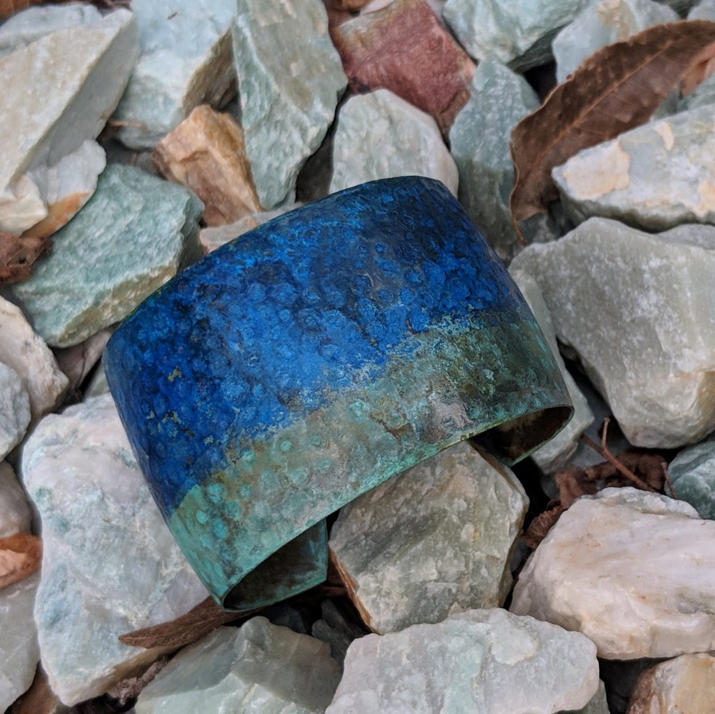 Blue Watercolor Urchin Cuff