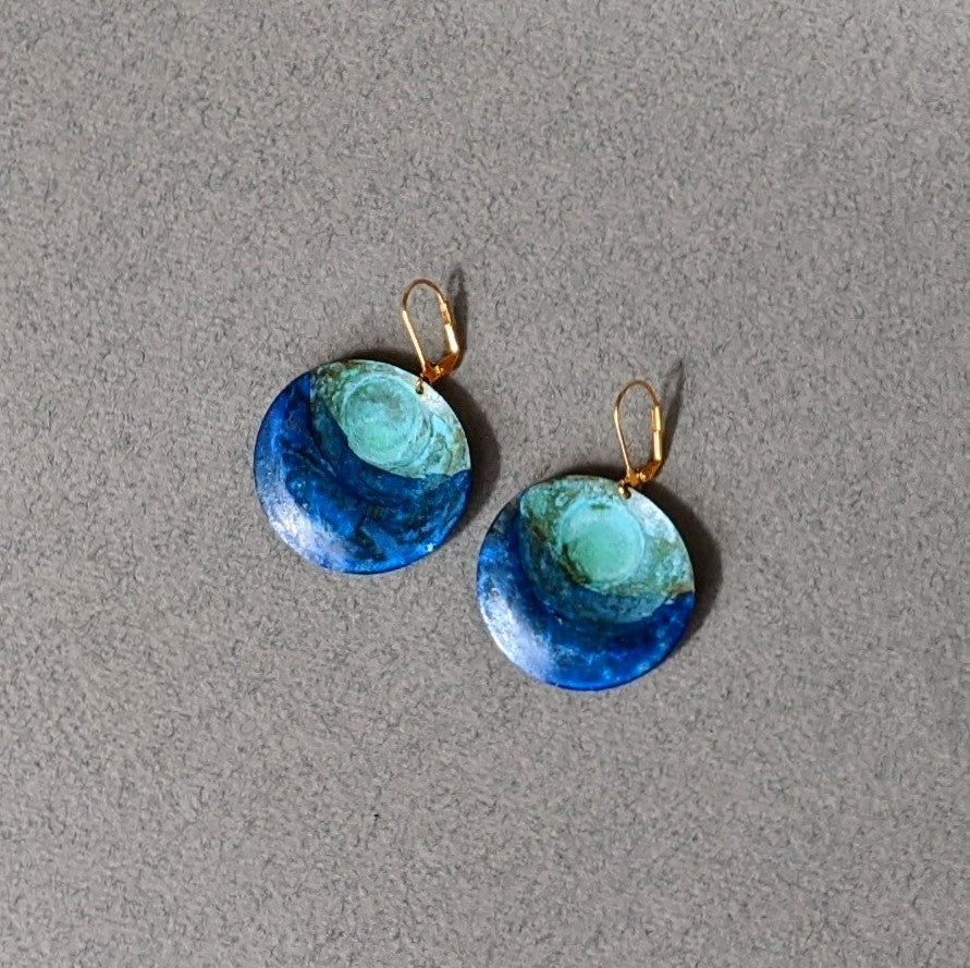 Ocean Watercolor Earrings