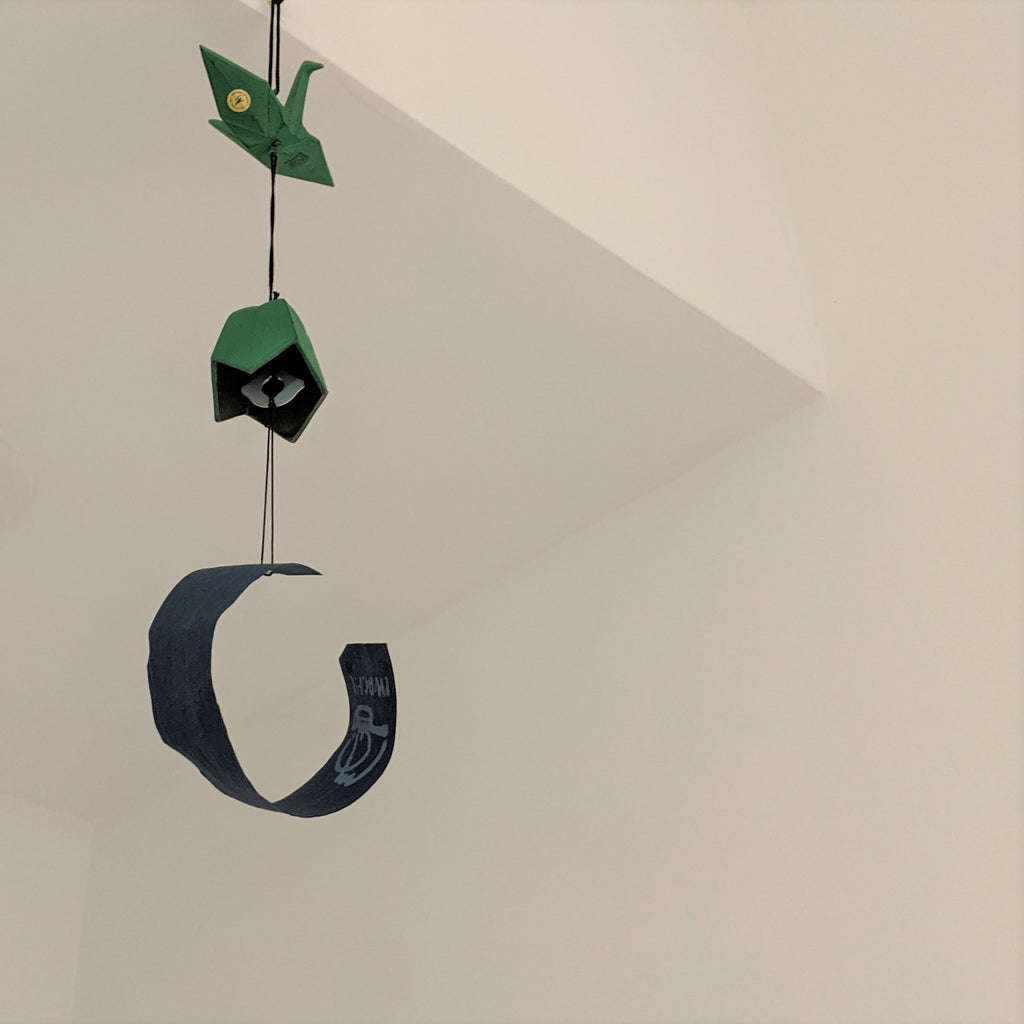 Hanging Origami Iron Crane Chime