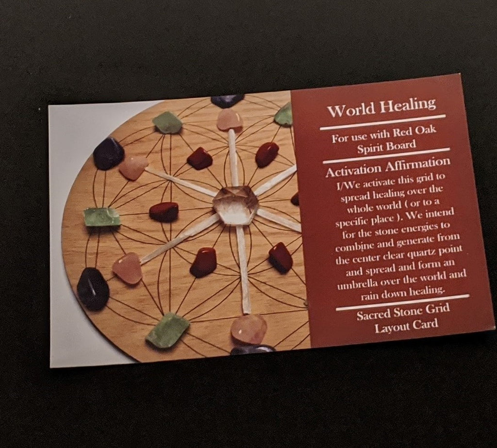 World Peace Healing Layout Info Card
