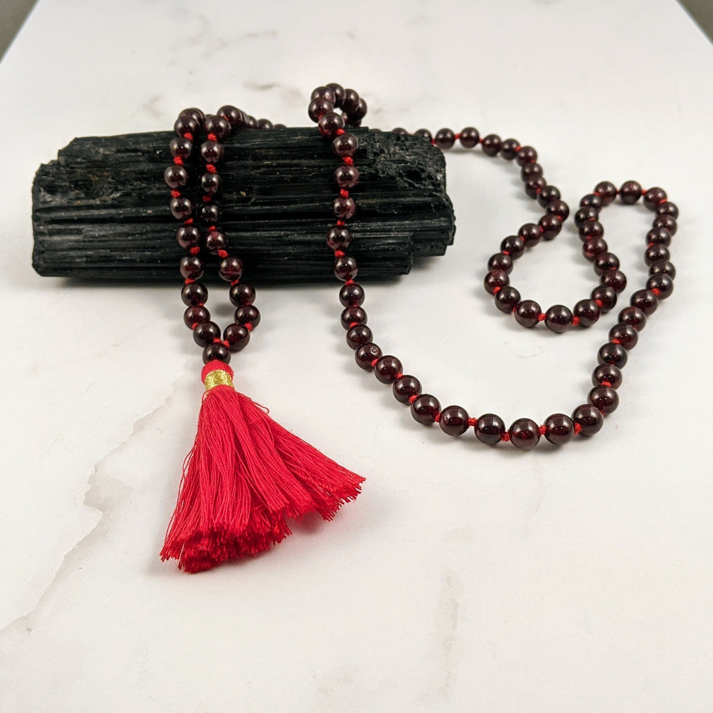 Garnet Mala, 108 beads - Everyday Zen Gifts