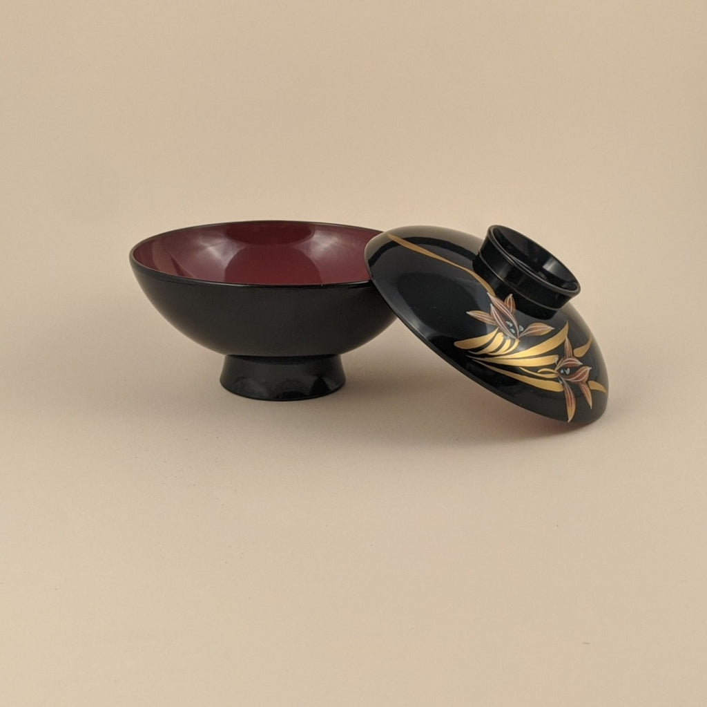Japanese Lacquer Bowl - Suimonowan Kuro